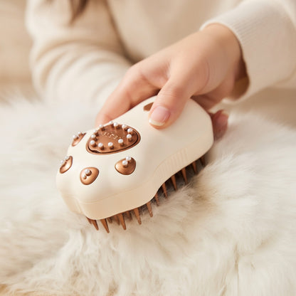 Pet Grooming Steam Brush for Gentle Coat Care