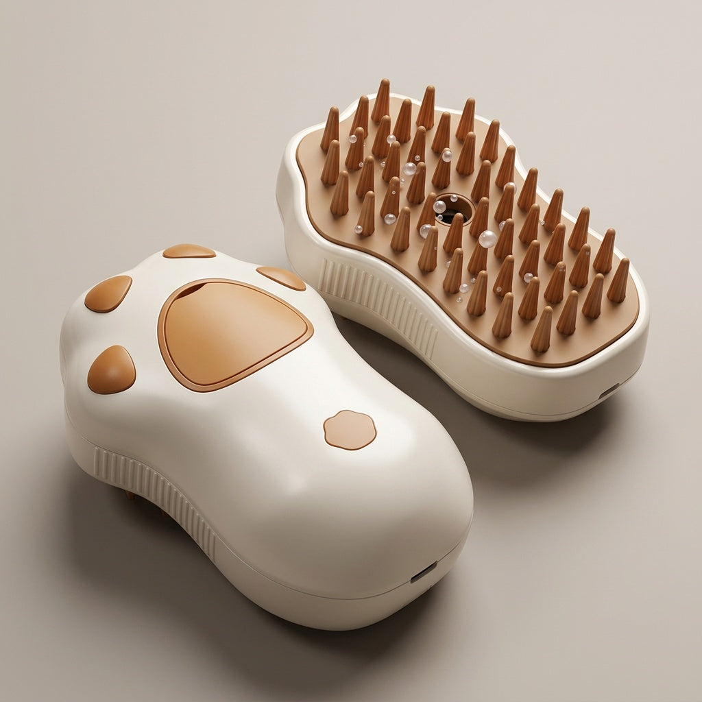 Pet Grooming Steam Brush for Gentle Coat Care